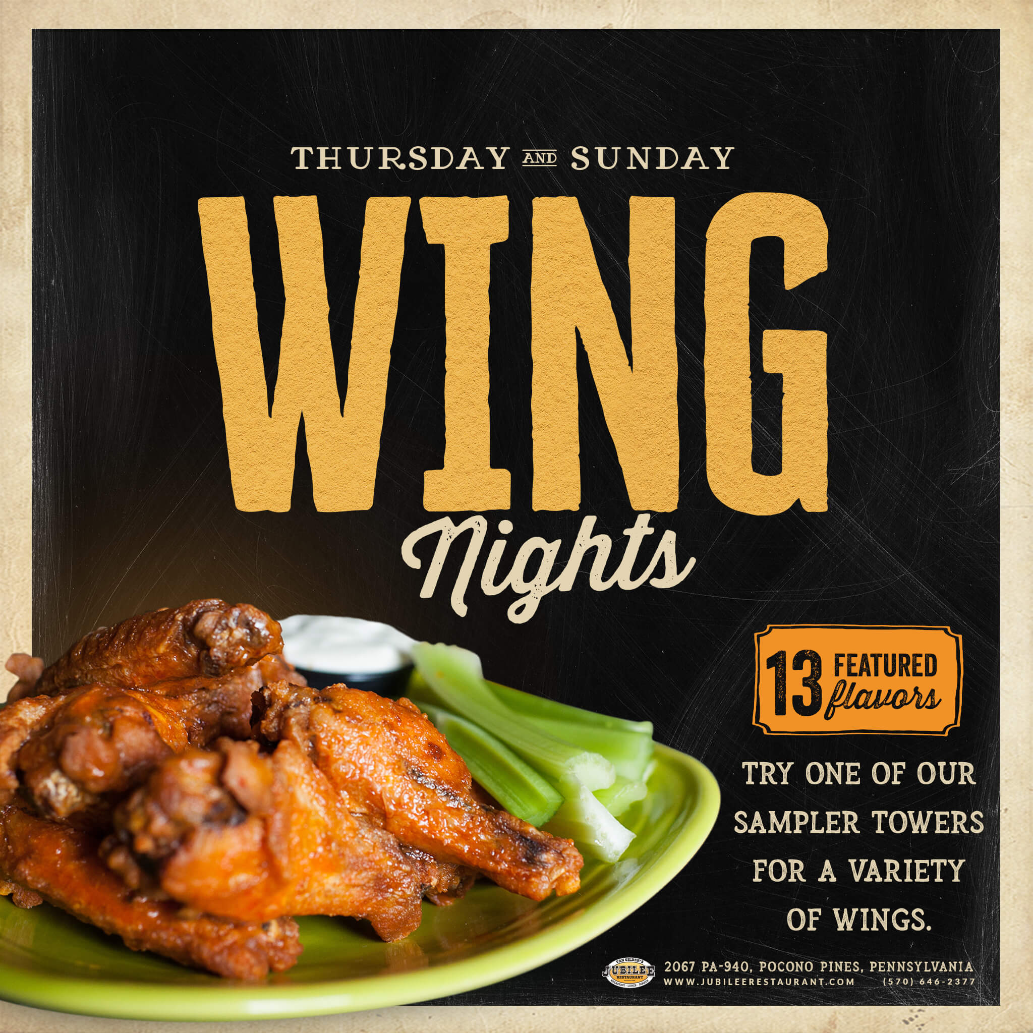 Jubilee wing nights